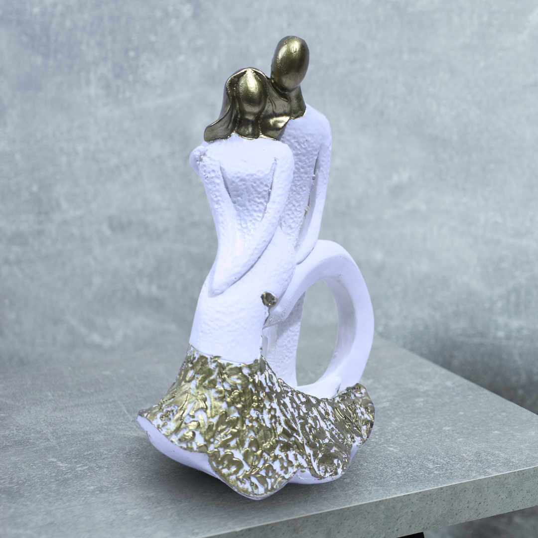 eternal tide mermaid couple sculpture – artistic showpiece